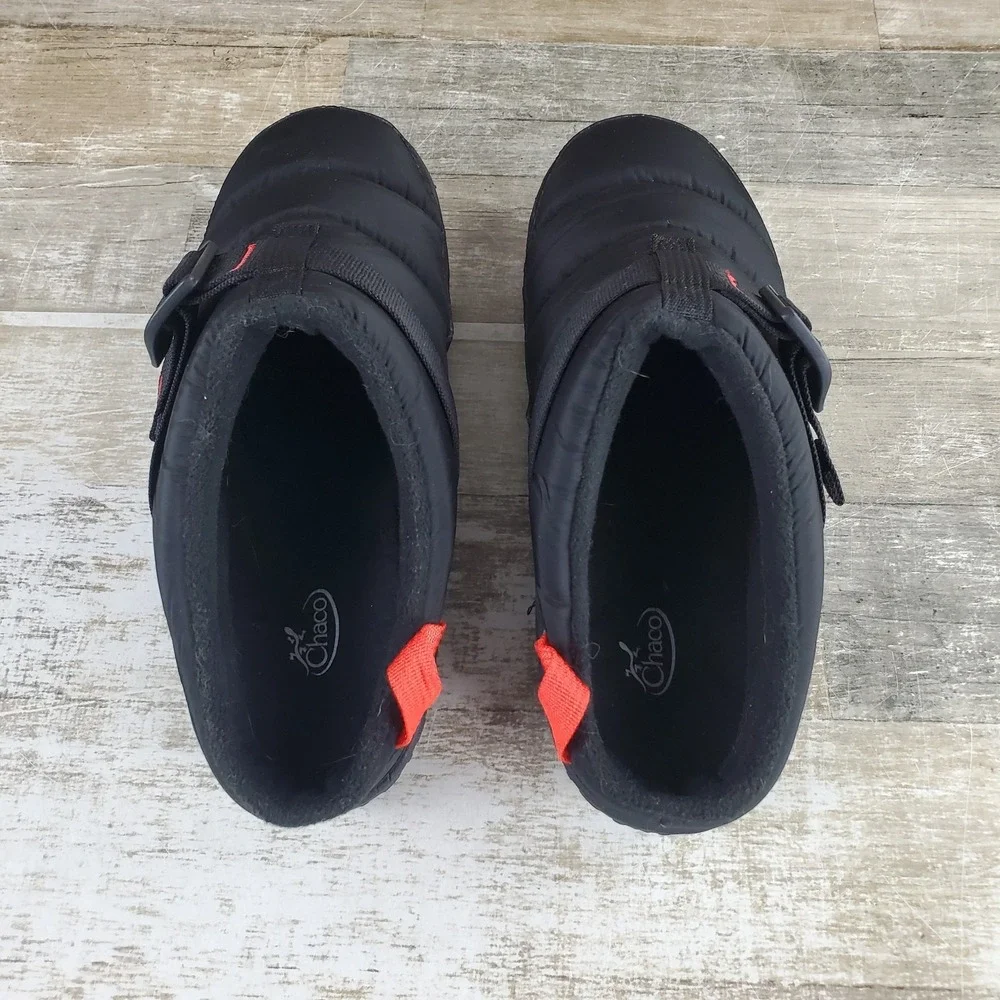 Chaco Ramble Puff Mens Clogs Sz 9.5 Comfort Black Quilted Round Toe Slip On